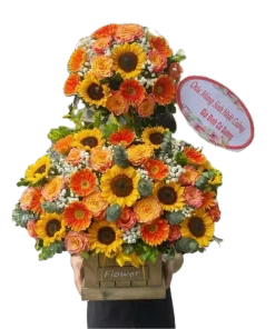 giỏ hoa lời tình nồng nàn