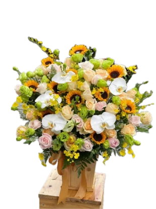 giỏ hoa ngọt ngào từng phút