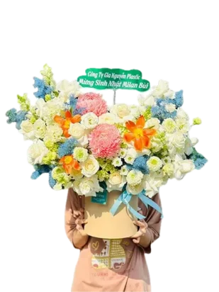 giỏ hoa tinh hoa hội tụ