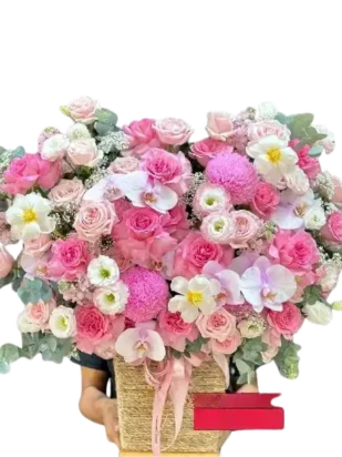 giỏ hoa hạnh phúc sum vầy