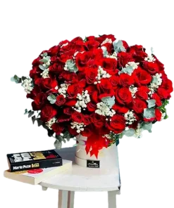 giỏ hoa hồng đỏ cao cấp