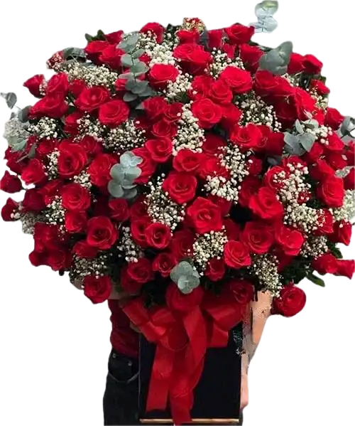 2500 (1) ĐƯỢC XÓA NỀN giỏ hoa hồng đỏ tình đắm say