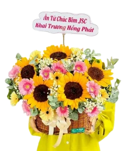 giỏ hoa tinh khôi