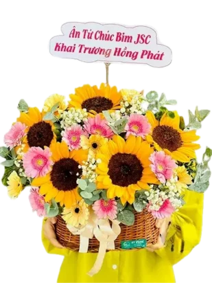 giỏ hoa tinh khôi