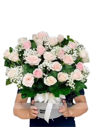 giỏ hoa tình yêu nhẹ nhàng