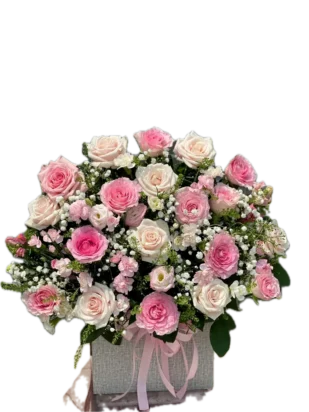 giỏ hoa gắn kết