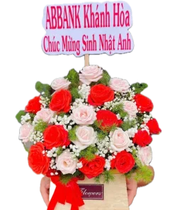 giỏ hoa ngọt ngào trao gữi