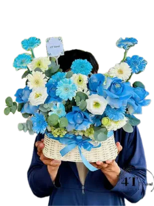 giỏ hoa dịu dàng