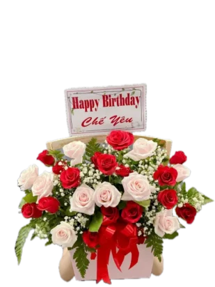 giỏ hoa mãi mãi bên nhau