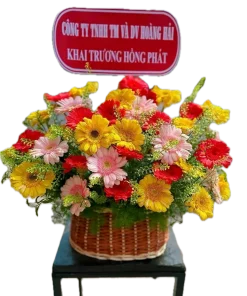 giỏ hoa vinh hoa phú quý