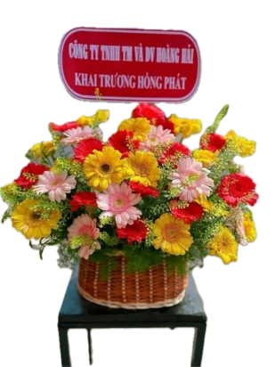 giỏ hoa vinh hoa phú quý