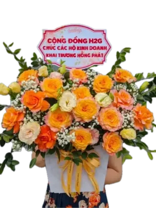 giỏ hoa gắn bó bền vững