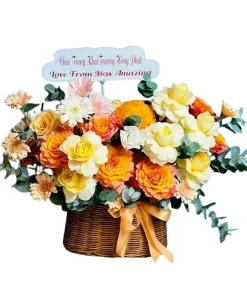 giỏ hoa kết nối yêu thương