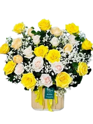 giỏ hoa hạnh phúc trọn vẹn