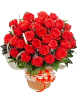 giỏ hoa đong đầy niềm vui