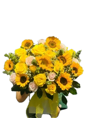 giỏ hoa lời chúc hạnh phúc