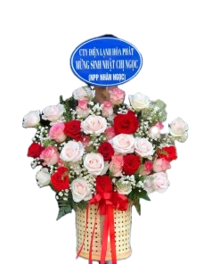 giỏ hoa nắng mai