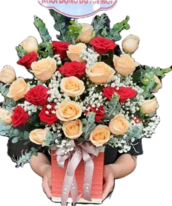 giỏ hoa sương mai