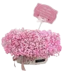 giỏ hoa baby hồng