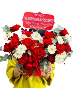 giỏ hoa hồng dáng ngọc