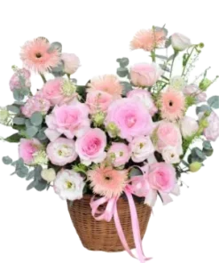 giỏ hoa đong đầy niềm vui