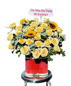 giỏ hoa khoảnh khắc yêu thương