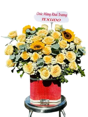 giỏ hoa khoảnh khắc yêu thương