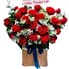 giỏ hoa hồng đỏ yêu thương