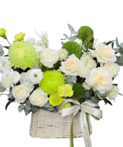 giỏ hoa biển xanh