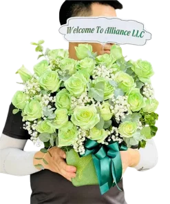 giỏ hoa xanh hy vọng