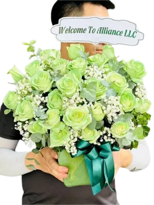giỏ hoa xanh hy vọng