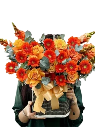 giỏ hoa hương xuân