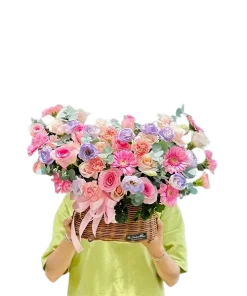 giỏ hoa say đắm lòng người