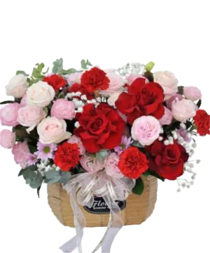 700 (2) ĐƯỢC XÓA NỀN giỏ hoa tình yêu nồng cháy