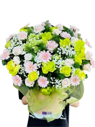 giỏ hoa đa sắc đa tài