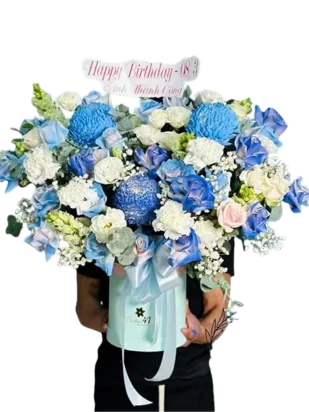 giỏ hoa yêu thương mãi mãi