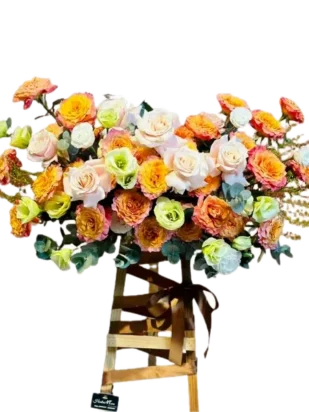 giỏ hoa trọn đời bên nhau