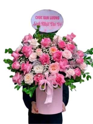 giỏ hoa hồng niềm tin trao gữi