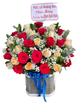 giỏ hoa gắn kết vững bền