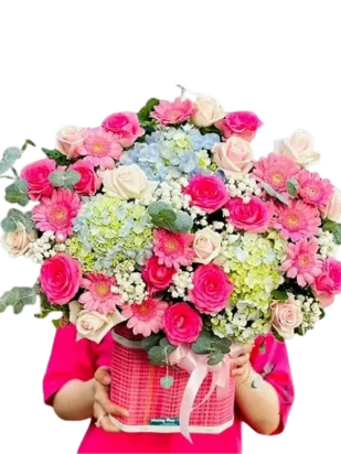 giỏ hoa Sắc Hoa Gắn Bó