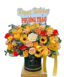 giỏ hoa hồng hoa kết nối