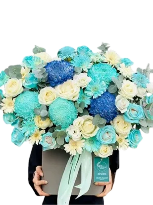 giỏ hoa sóng biển xa