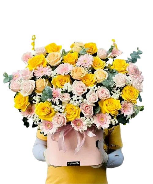 850 (4) ĐƯỢC XÓA NỀN giỏ hoa dòng sông hoa