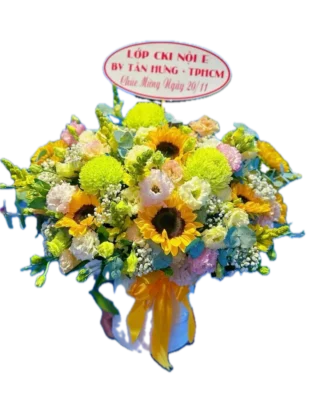 giỏ hoa ngọn gió xanh