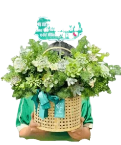 giỏ hoa biển xanh