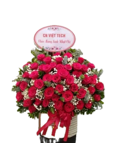 giỏ hoa hồng đỏ nồng nàn