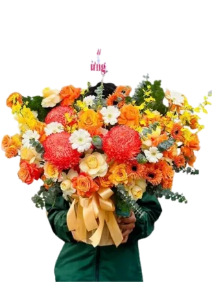 giỏ hoa dịu êm từng khoảnh khắc