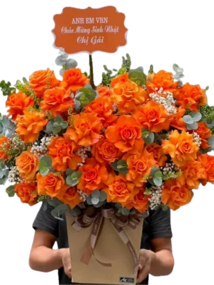 giỏ hoa gữi niềm hạnh phúc