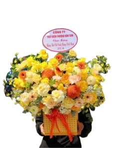 giỏ hoa dịu dàng như ánh nắng