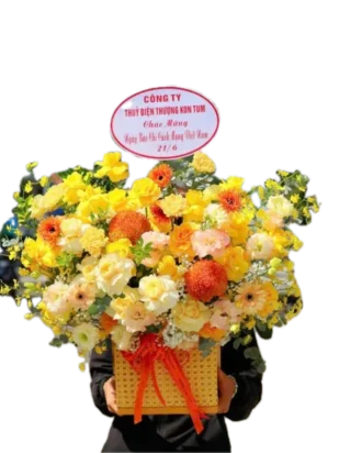 giỏ hoa dịu dàng như ánh nắng